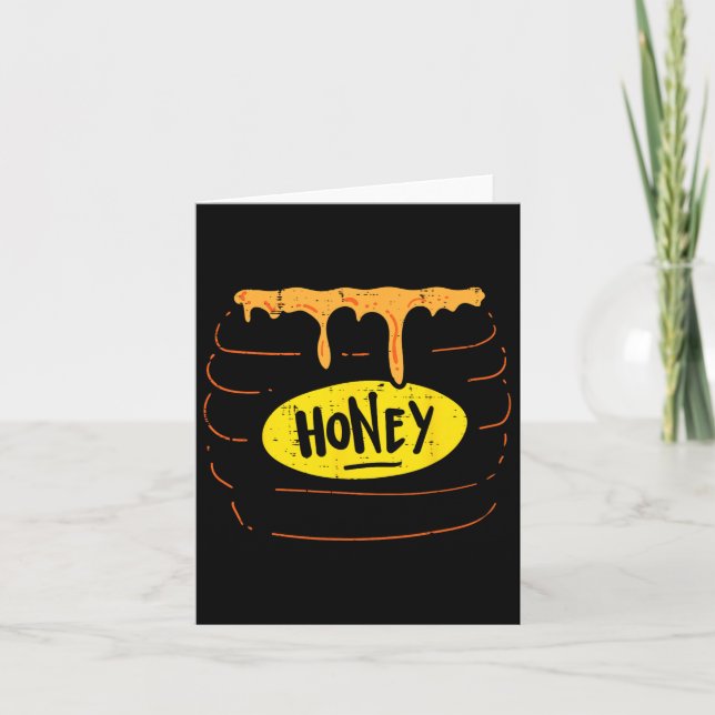 Tarjeta Honey Jar Pot Disstume Divertido Halloween Hallowe (Anverso)