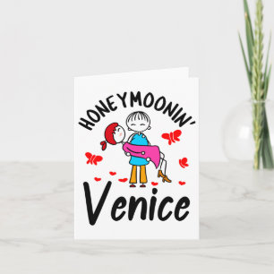 Tarjeta Honeymoonin Shirt Luna de miel Parejas Novia Groom