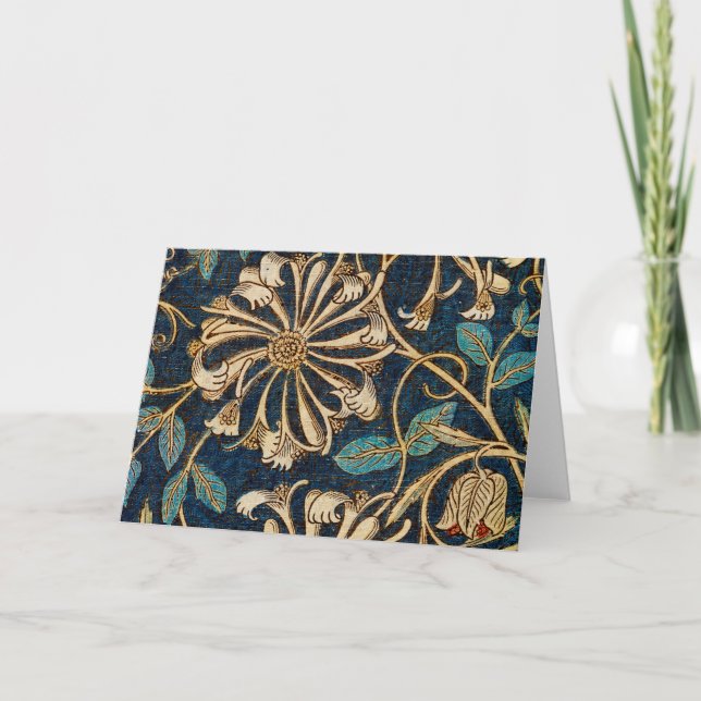 Tarjeta Honeysuckle, William Morris (Anverso)