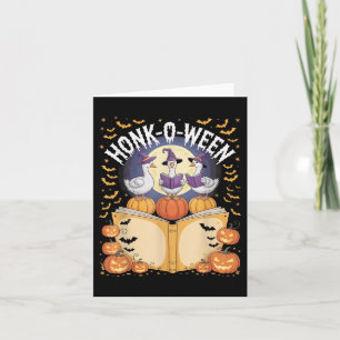 Tarjeta Honk-o-ween Vibes de vacaciones en oca para Fun Ha