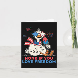 Tarjeta Honk si te gusta la libertad de los estadounidense