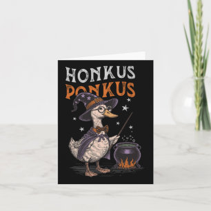 Tarjeta Honkus Ponkus Funny Halloween Bruja Pato Perro