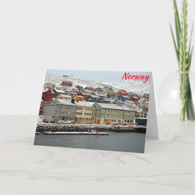 Tarjeta Honningsvåg, Noruega (Anverso)