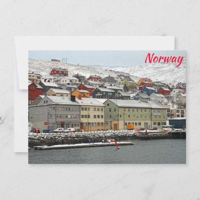 Tarjeta Honningsvag, Noruega (Anverso)