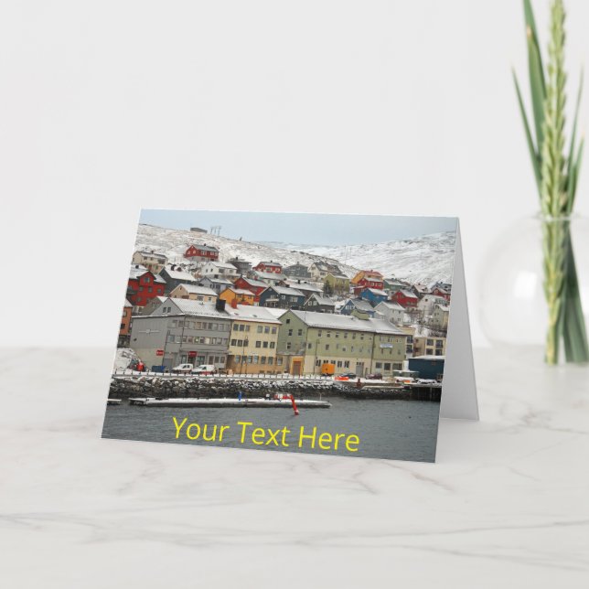 Tarjeta Honningsvåg personalizable, Noruega (Anverso)