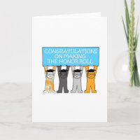 Honor Roll Felicitaciones Personalizados Gatos