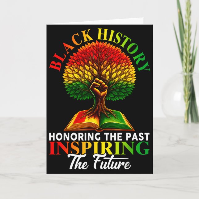 Tarjeta Honoring Past Inspiring Future Black History Month (Anverso)