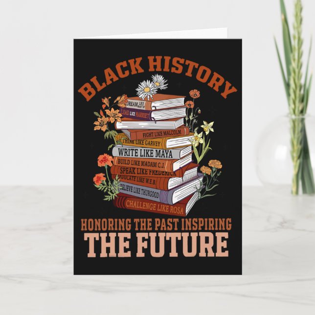 Tarjeta Honoring The Past Inspiring The Future Black Histo (Anverso)