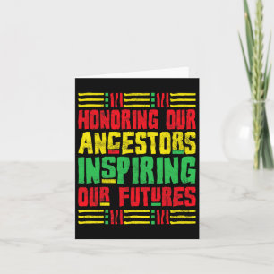 Tarjeta Honrando a nuestros antepasados africanos negros