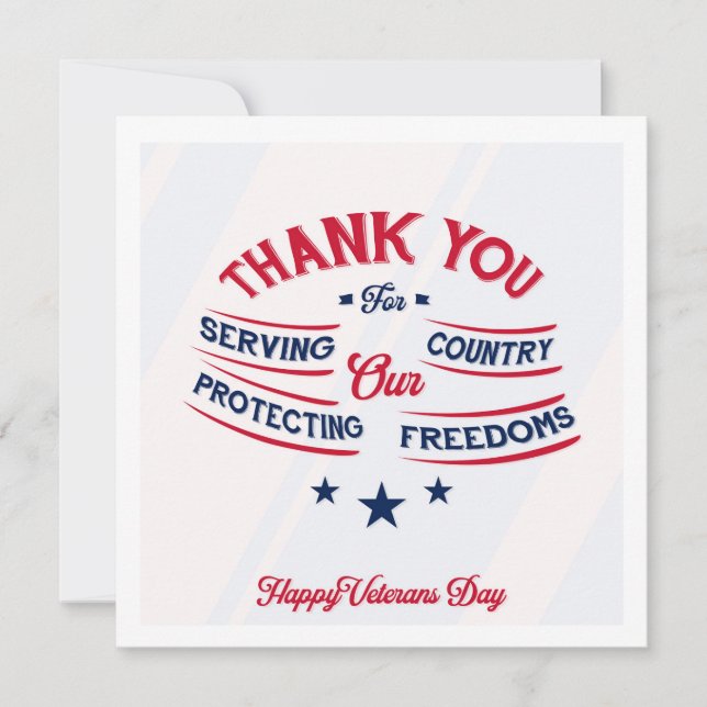 Tarjeta Honrando a todos los que sirvieron (Anverso)