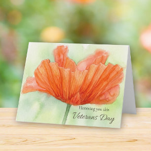 Tarjeta Honrándote Este Día del Veterano Amapola