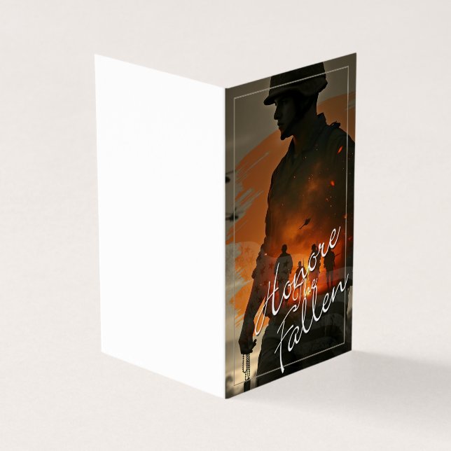 Tarjeta Honrar a los caídos - recordar su sacrificio (Exterior)