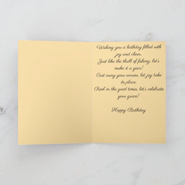 Tarjeta Hooked on Birthday Fun (Interior)