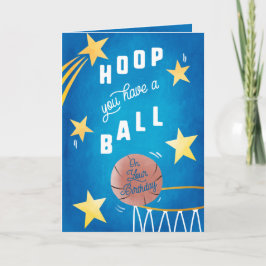 Tarjeta Hoop tienes un baile Niños Baloncesto Cumpleaños