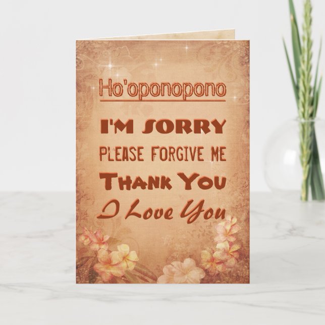 Tarjeta Ho'oponopono (Anverso)