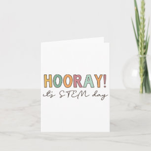 Tarjeta Hooray es Stem Day Teacher Specials Squad a