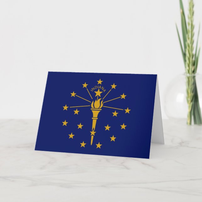 Tarjeta Hoosier Flag, Flag of Indiana (Anverso)
