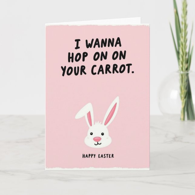 Tarjeta Hop On My Carrot Easter Card (Anverso)