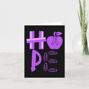Tarjeta Hope Epilepsy Awareness Purple Ribbon Teacher