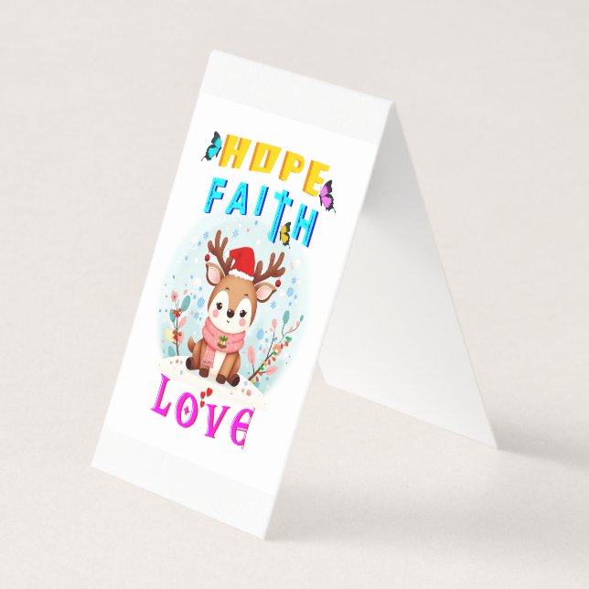 Tarjeta Hope Faith Love (Anverso)