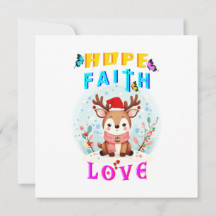 Tarjeta Hope Faith Love
