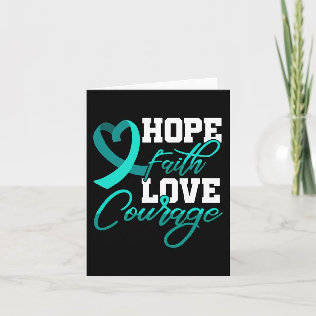 Tarjeta Hope Faith Love Courage Pstd Stress Awareness Mont (Anverso)