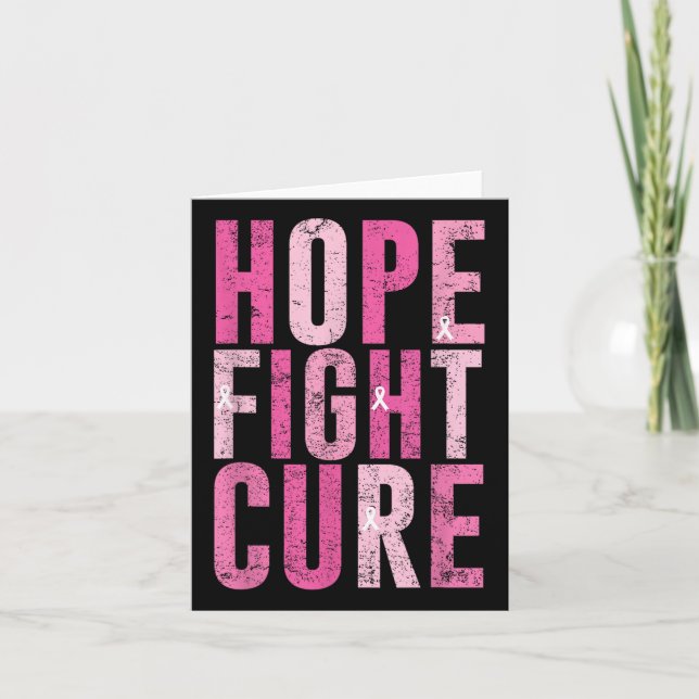 Tarjeta Hope Fight Cure Mama Awareness Design T-s (Anverso)