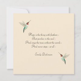 Tarjeta Hope Hummingbird