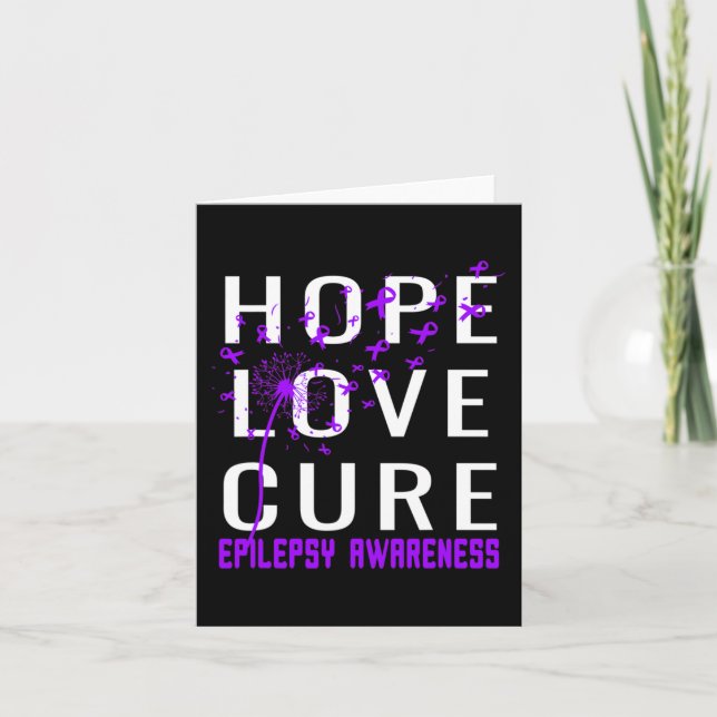 Tarjeta Hope Love Cure Epilepsy Awareness (Anverso)