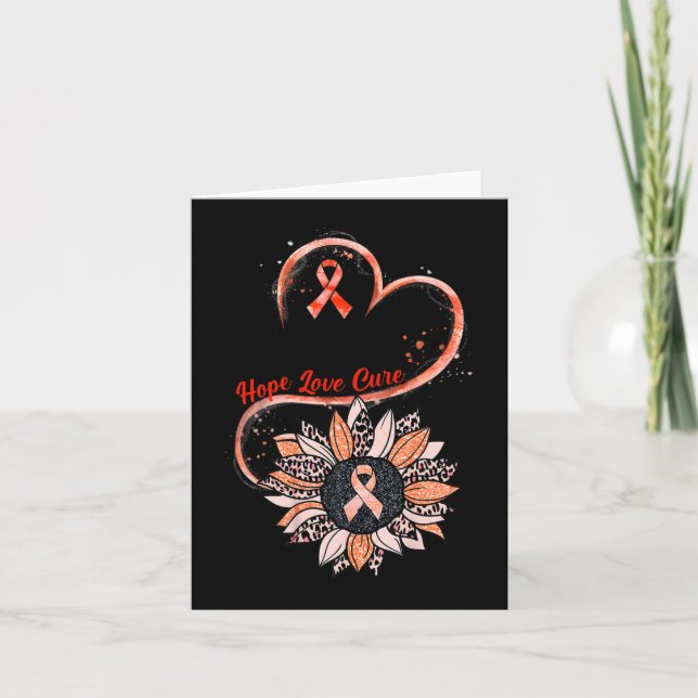 Tarjeta Hope Love Cure Fighter Sunflower RSD CRPS Awarenes (Anverso)