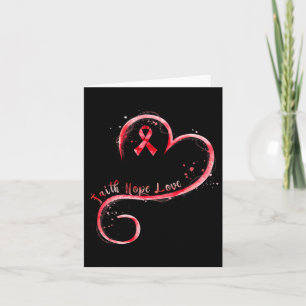 Tarjeta Hope Love Red Ribbon Heart Disease