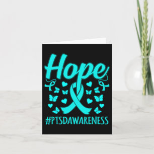 Tarjeta Hope Ptsd Stress Awareness Ribbon Soporte Gráfico