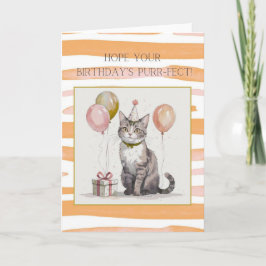 Tarjeta Hope Your Birthday’s Purr-fect Cat Birthday Card |