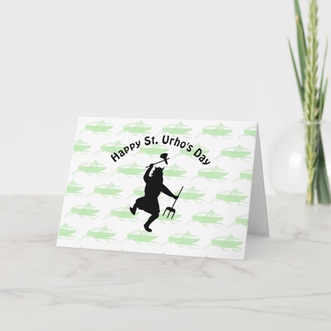 Tarjeta Hoppin Feliz Día de San Urho (Anverso)