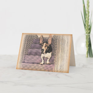 Tarjeta Hopping Basset notecard