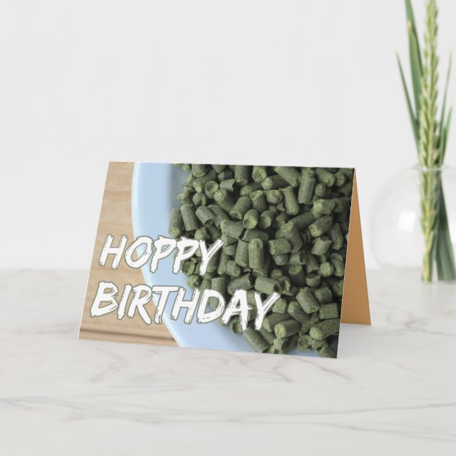 Tarjeta Hoppy Birthday Beer Brewers (Anverso)