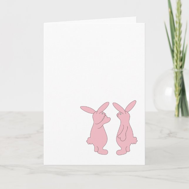 Tarjeta Hoppy Birthday Rabbits (Anverso)
