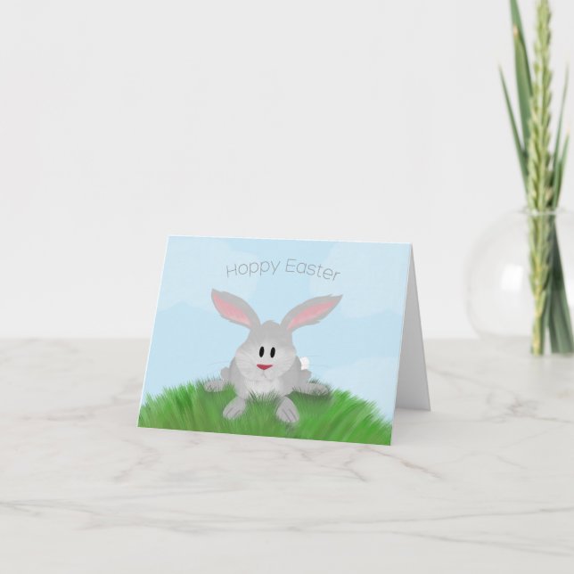 Tarjeta Hoppy Easter Bunny Card (Anverso)