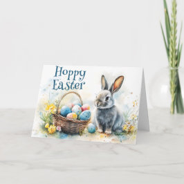 Tarjeta Hoppy Easter Watercolor
