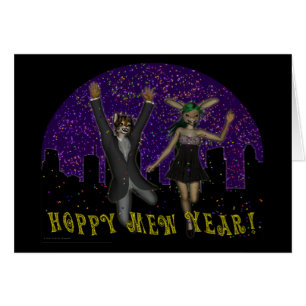 Tarjeta Hoppy Mew Year