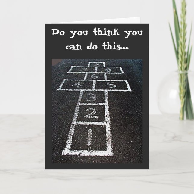 TARJETA HOPSCOTCH Y HUMOR DE EDAD PARA TU CUARENTA CUMPLEA (Anverso)