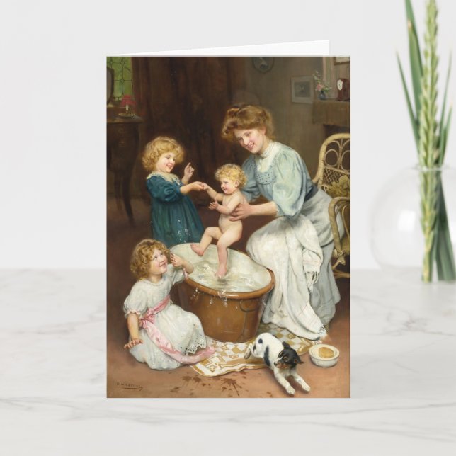 Tarjeta Hora de baño del bebé | Arthur John Elsley (Anverso)