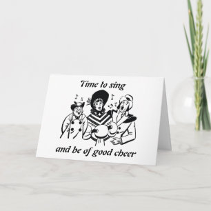 TARJETA HORA DE CANTAR ENTONCES ANILLA EN EL AÑO NUEVO