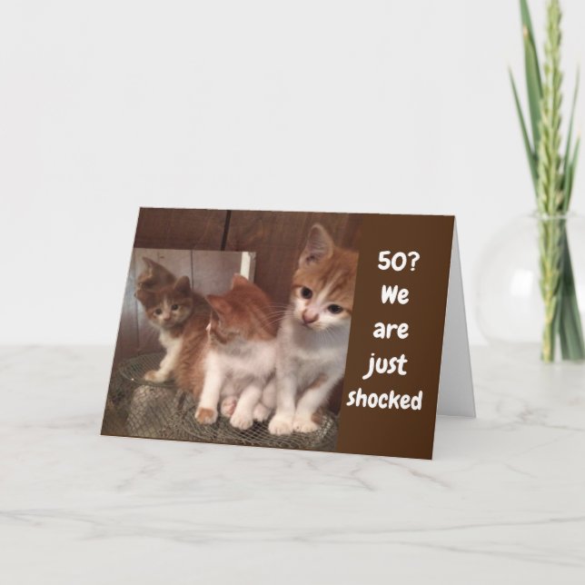 TARJETA HORA DE CELEBRAR *50 CUMPLEAÑOS* ¡¡¡DESPIERTA!!! T (Anverso)