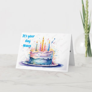 TARJETA **HORA DE CELEBRAR** NIECE EL CUMPLEAÑOS