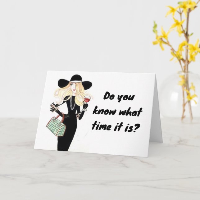 TARJETA HORA DE "CELEBRAR TU CUMPLEAÑOS" (flor amarilla)