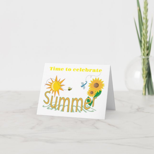 TARJETA HORA DE CELEBRAR TU *CUMPLEAÑOS 18 DE VERANO* (Anverso)