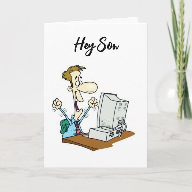 TARJETA HORA DE CELEBRARTE EL CUMPLEAÑOS *HIJO* (Anverso)