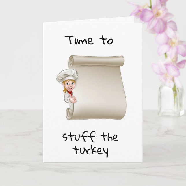 TARJETA ¡¡¡HORA DE "COGER A LA TURQUÍA" ENTONCES MISMO!!!  (Orquídea)