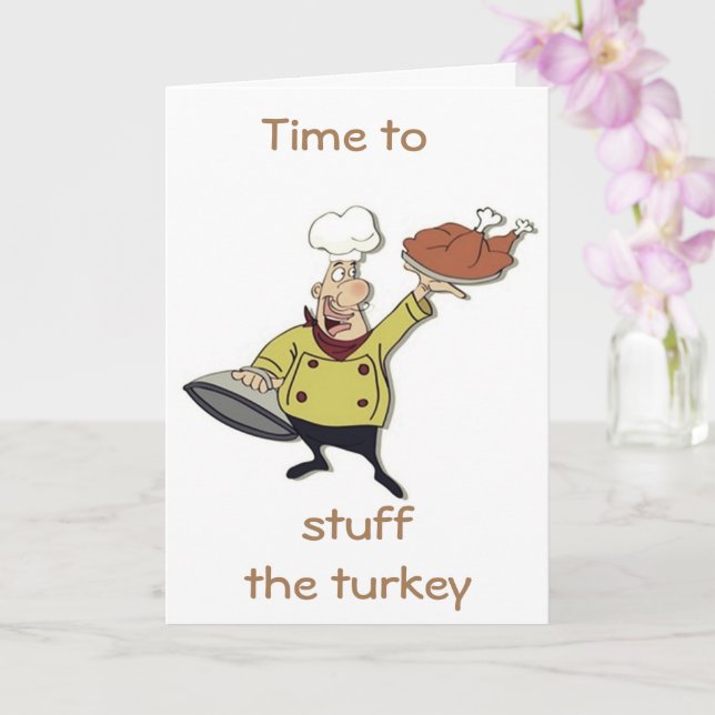 TARJETA ¡¡¡HORA DE "COGER A LA TURQUÍA" ENTONCES MISMO!!! (Orquídea)